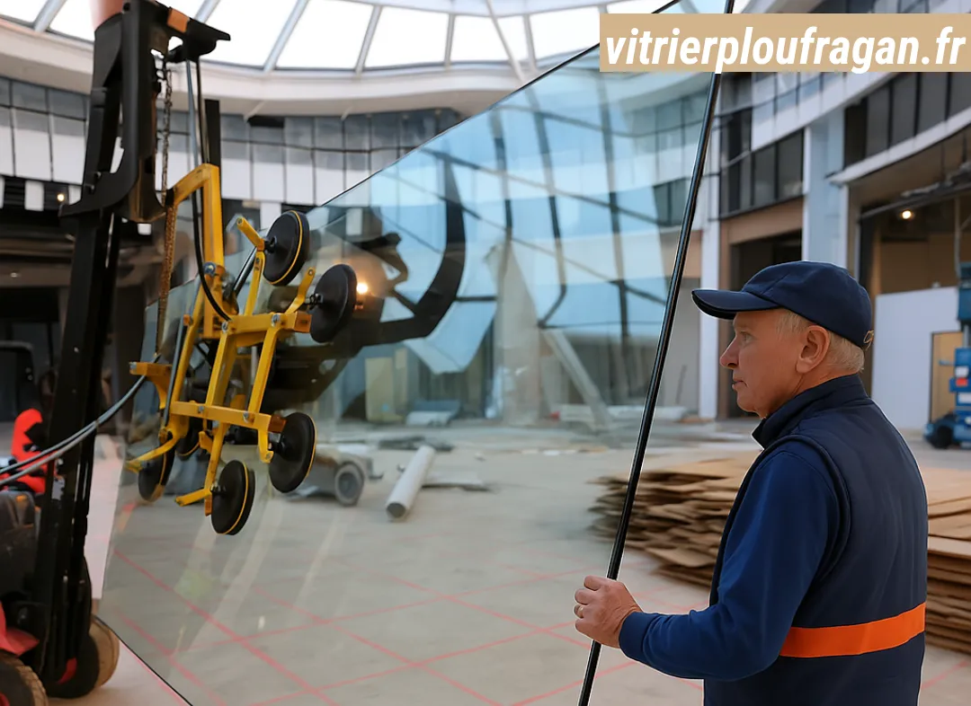 Remplacement de vitrine magasin Ploufragan